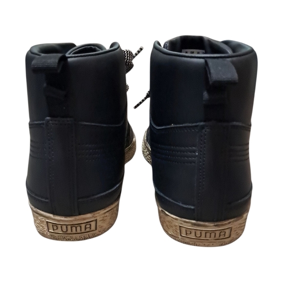 Puma x Rhuigi Suede Mid Black Tan Leather Sneaker Men’s 12 - Picture 15 of 16
